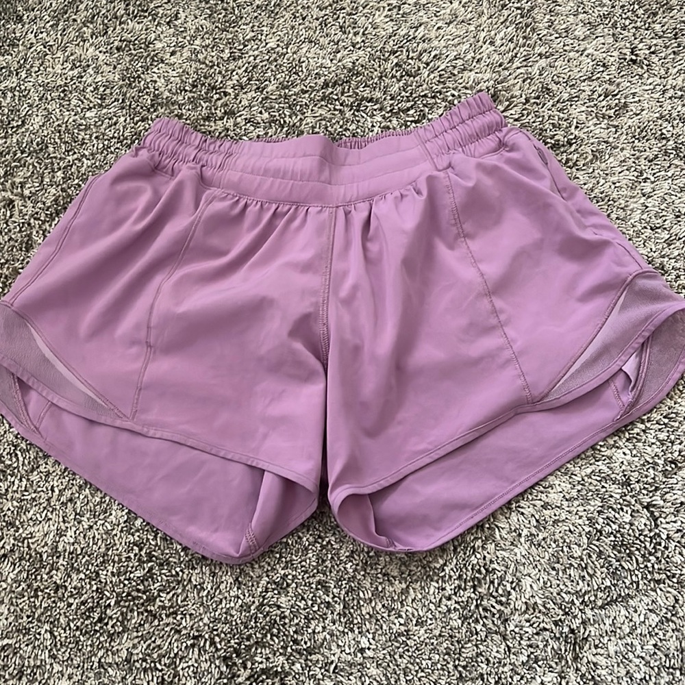 LULULEMON purple hotty hot shorts (NWOT)